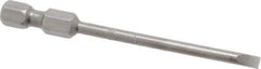 Apex - 0.134" Slotted Screwdriver Bit - 1/4" Hex Drive, 2-3/4" OAL - Strong Tooling