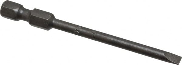 Apex - 0.154" Slotted Screwdriver Bit - 1/4" Hex Drive, 2-3/4" OAL - Strong Tooling