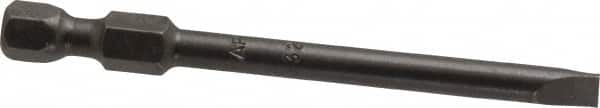 Apex - 0.187" Slotted Screwdriver Bit - 1/4" Hex Drive, 2-3/4" OAL - Strong Tooling