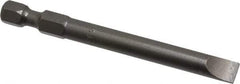 Apex - 1/4" Slotted Screwdriver Bit - 1/4" Hex Drive, 2-3/4" OAL - Strong Tooling