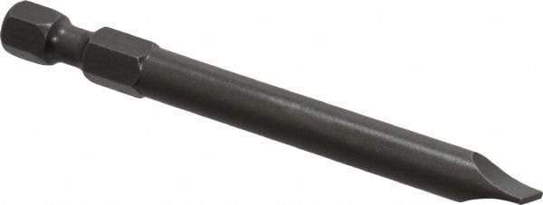 Apex - 1/4" Slotted Screwdriver Bit - 1/4" Hex Drive, 2-3/4" OAL - Strong Tooling