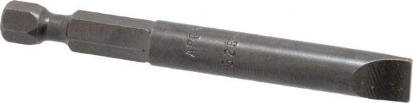 Apex - 0.312" Slotted Screwdriver Bit - 1/4" Hex Drive, 2-3/4" OAL - Strong Tooling