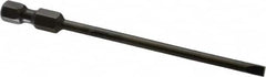 Apex - 0.134" Slotted Screwdriver Bit - 1/4" Hex Drive, 3-1/2" OAL - Strong Tooling