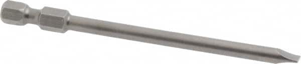 Apex - 0.187" Slotted Screwdriver Bit - 1/4" Hex Drive, 3-1/2" OAL - Strong Tooling