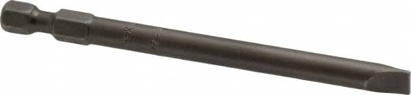 Apex - 1/4" Slotted Screwdriver Bit - 1/4" Hex Drive, 3-1/2" OAL - Strong Tooling