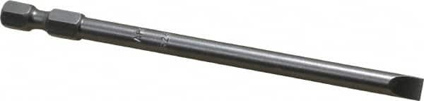 Apex - 0.215" Slotted Screwdriver Bit - 1/4" Hex Drive, 4" OAL - Strong Tooling