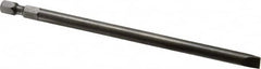 Apex - 1/4" Slotted Screwdriver Bit - 1/4" Hex Drive, 5" OAL - Strong Tooling