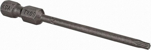 Apex - T9 Torx Bit - 1/4" Hex Drive, 2-3/4" OAL - Strong Tooling