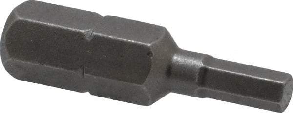 Apex - 1/8" Hex Screwdriver Bit - 1/4" Drive, 1" OAL - Strong Tooling