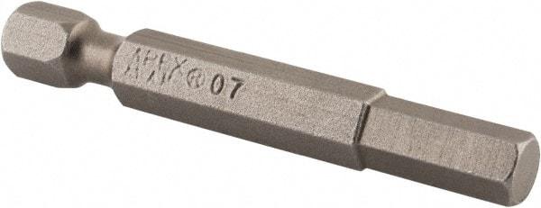 Apex - 7/32" Hex Bit - 1/4" Hex Drive, 1-15/16" OAL - Strong Tooling