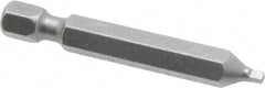 Apex - #0" Square Size Square Recess Bit - 1/4" Hex Drive, 1-15/16" OAL - Strong Tooling