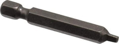 Apex - #1" Square Size Square Recess Bit - 1/4" Hex Drive, 1-15/16" OAL - Strong Tooling