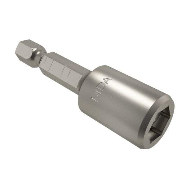 Apex - 1/4" Magnetic Nutsetter - 1/4" Hex Drive, 1-3/4" OAL, 7/16" Socket Nose Diam - Strong Tooling