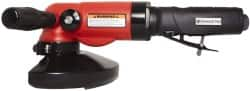 Universal Tool - 5" Wheel Diam, 11,000 RPM, Pneumatic Angle & Disc Grinder - 5/8-11 Spindle, 26 CFM, Side Exhaust - Strong Tooling