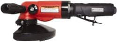 Universal Tool - 5" Wheel Diam, 11,000 RPM, Pneumatic Angle & Disc Grinder - 5/8-11 Spindle, 26 CFM, Side Exhaust - Strong Tooling