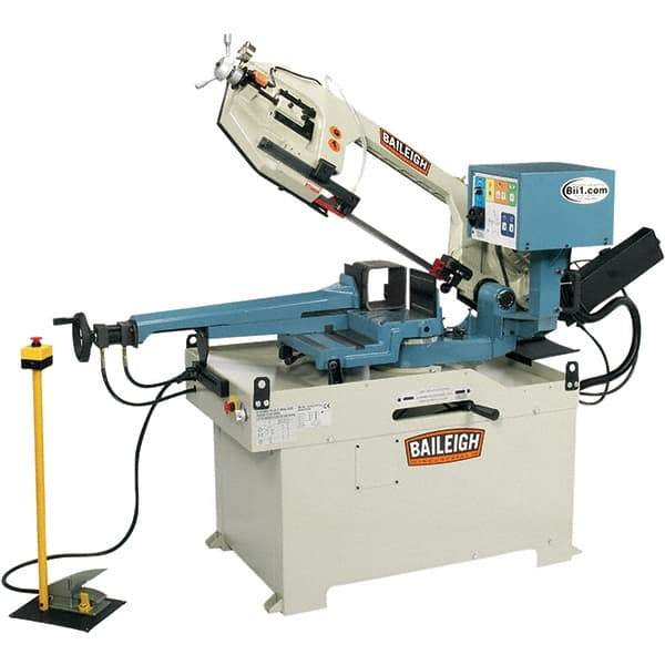 Baileigh - 13.77 x 8.66" Semi-Automatic Combo Horizontal & Vertical Bandsaw - 1 Phase, 60° Right, 45° Left Vise Angle of Rotation, 2 hp, 220 Volts, Frequency Drive - Strong Tooling