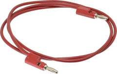 Pomona - Red Electrical Test Equipment Leads - Use with Stacking Banana Plugs - Strong Tooling