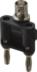 Pomona - Black Electrical Test Equipment Adapter - Use with Female BNC to Double Banana Plugs - Strong Tooling