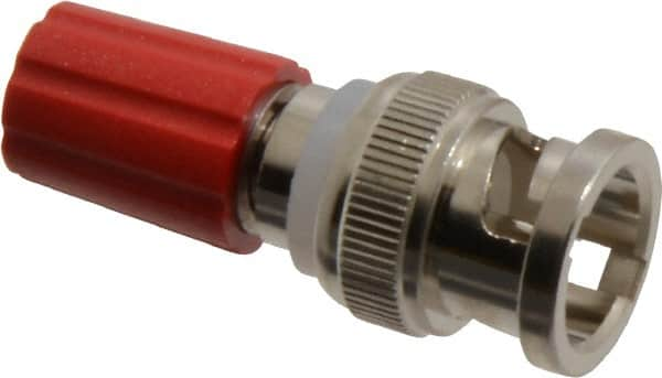 Pomona - Red Electrical Test Equipment Adapter - Use with Male BNC to Single Binding Posts - Strong Tooling