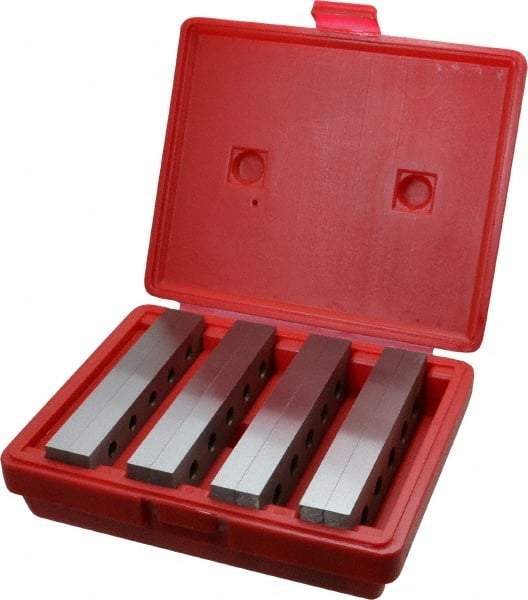 Value Collection - 8 Piece, 6 Inch Long Tool Steel Parallel Set - 1 to 1-3/4 Inch High, 1/2 to 1/2 Inch Thick, 55-62 RC Hardness, Sold as 4 Pair - Strong Tooling