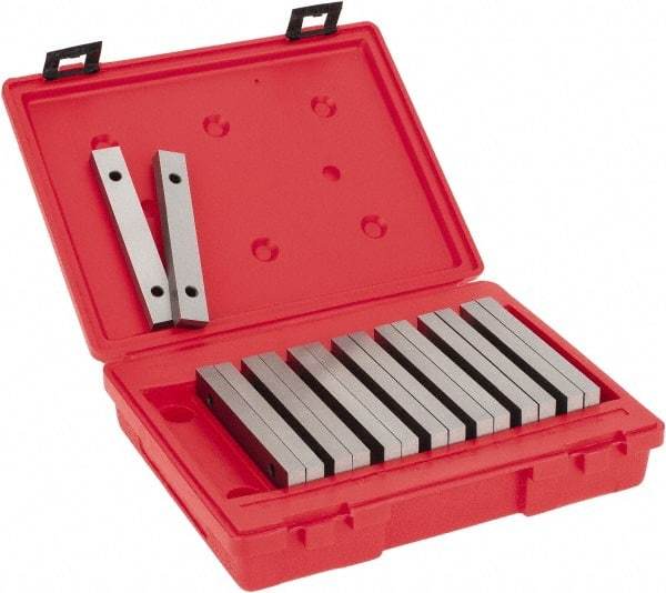 Value Collection - 16 Piece, 6 Inch Long Tool Steel Parallel Set - 7/8 to 1-3/4 Inch High, 1/2 to 1/2 Inch Thick, 55-62 RC Hardness, Sold as 8 Pair - Strong Tooling