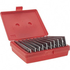 Value Collection - 20 Piece, 6 Inch Long x 1/8 Inch Thick, Alloy Steel Thin Parallel Set - 1/2 to 1-5/8 Inch High, 0.001 Inch Accuracy, 50-54 RC Hardness - Strong Tooling