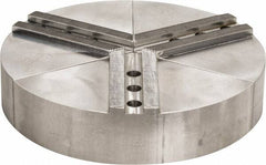 H & R Manufacturing - 11" Chuck Capacity, 1.5mm x 60° Serrated Attachment, Round Soft Lathe Chuck Jaw - 3 Jaws, Aluminum, 1.181" Btw Mount Hole Ctrs, 5" Long x 10" Wide x 2" High, 0.63" Groove, 12mm Fastener - Strong Tooling