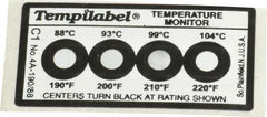 Tempil - 88/93/99/104°C Temp Indicating Label - Strong Tooling