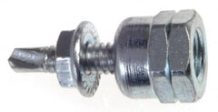 ITW Buildex - 3/8" Zinc-Plated Steel Vertical (End Drilled) Mount Threaded Rod Anchor - 5/8" Diam x 1" Long, 1,510 Lb Ultimate Pullout, For Use with Steel - Strong Tooling