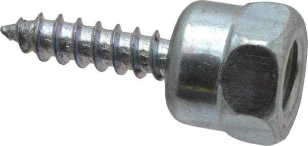 Buildex - 3/8" Zinc-Plated Steel Vertical (End Drilled) Mount Threaded Rod Anchor - 5/8" Diam x 1" Long, 670 Lb Ultimate Pullout, For Use with Wood - Strong Tooling