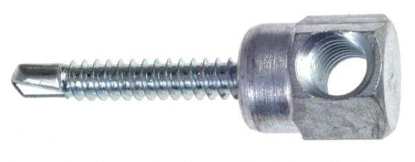 ITW Buildex - 3/8" Zinc-Plated Steel Horizontal (Cross Drilled) Mount Threaded Rod Anchor - 5/8" Diam x 1-1/4" Long, 1,500 Lb Ultimate Pullout, For Use with Steel - Strong Tooling