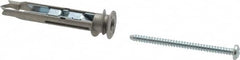 Buildex - #8 Screw, 9/16" Diam, 2-1/2" Long, 3/8 to 1/2" Thick, Self Drilling Drywall & Hollow Wall Anchor - Zinc, Grade 3, Use in Drywall - Strong Tooling