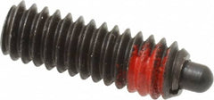 TE-CO - 1/4-20, 3/4" Thread Length, 1/8" Plunger Projection, Steel Threaded Spring Plunger - Strong Tooling