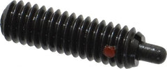 TE-CO - 5/16-18, 1" Thread Length, 3/16" Plunger Projection, Steel Threaded Spring Plunger - Strong Tooling