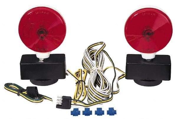 Peterson - 4-1/8" Long x 4-1/8" Wide Red Towing Lights - 12 Volt, Plastic - Strong Tooling