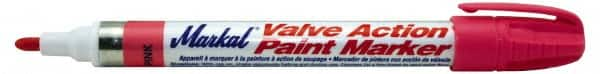 Markal - Pink Lead-Free Paint Marker - Fiber Tip, Alcohol Base Ink - Strong Tooling