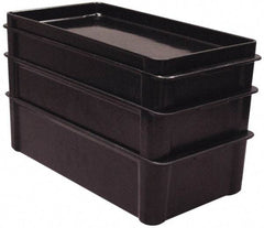 MFG Tray - 150 Lb Load Capacity Black Fiberglass Tote Container - Stacking, 22" Long x 12" Wide x 1.3" High - Strong Tooling