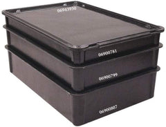 MFG Tray - 400 Lb Load Capacity Black Fiberglass Tote Container - Stacking, 25.8" Long x 17.8" Wide x 4-1/2" High - Strong Tooling