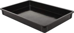 MFG Tray - 400 Lb Load Capacity Black Fiberglass Tote Container - Stacking, 25.8" Long x 17.8" Wide x 3" High - Strong Tooling