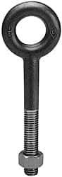 Made in USA - 800 Lb Capacity, Steel, 5/16-18 Thread, Fixed Lifting Eye Bolt - Partially Threaded, 2-1/4" Shank, No Shoulder - Strong Tooling