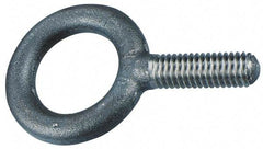 Gibraltar - 11,600 Lb Capacity, Alloy Steel, 1 Thread, Fixed Lifting Eye Bolt - Fully Threaded, 2-1/2" Shank, 2-1/2" Thread Length, No Shoulder - Strong Tooling