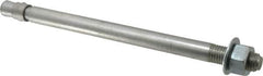 Red Head - 3/4" Diam, 3/4-10, 12" OAL, Grade 3, Wedge Expansion Concrete Anchor - Steel, Zinc Plated, 1-3/4" Thread Length, Tie Wire Head, 3/4" Drill - Strong Tooling