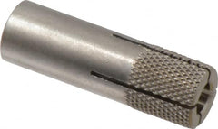 Red Head - 5/8" Diam, 5/8" Drill, 1-1/2" Min Embedment Drop-In Concrete Anchor - 303, 18-8 Stainless Steel, Slotted Drive, 3/4" Thread Length - Strong Tooling