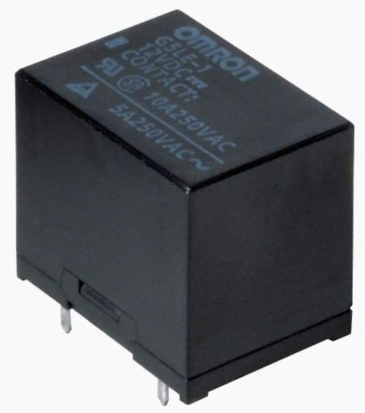 Omron - 5 Pins, Standard Electromechanical PCB General Purpose Relay - 8 Amp at 30 VDC, SPDT, 12 VDC, 22.5mm Wide x 19mm High x 16.5mm Deep - Strong Tooling