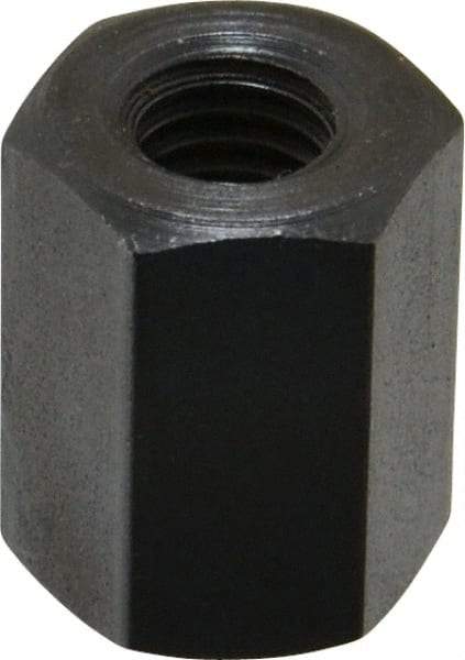 TE-CO - M8x1.25 Metric Coarse, 19mm OAL Steel Standard Coupling Nut - Black Oxide Coated, 14mm Width Across Flats - Strong Tooling