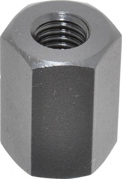 TE-CO - M12x1.75 Metric Coarse, 32mm OAL Steel Standard Coupling Nut - Black Oxide Coated, 22mm Width Across Flats - Strong Tooling