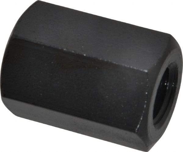 TE-CO - M16x2.00 Metric Coarse, 40mm OAL Steel Standard Coupling Nut - Black Oxide Coated, 27mm Width Across Flats - Strong Tooling