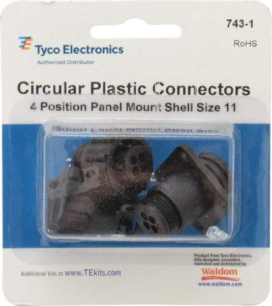 Tyco/Amp - Panel Mount Plug and Receptacle Kit - 11 to 4 AWG Compatible Wire Size - Strong Tooling