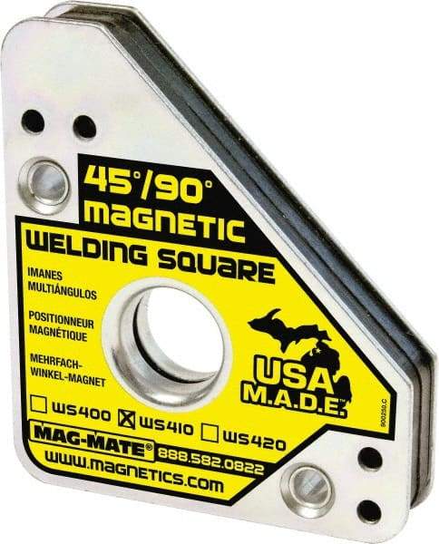 Mag-Mate - 3-3/4" Wide x 3/4" Deep x 4-3/8" High, Rare Earth Magnetic Welding & Fabrication Square - 75 Lb Average Pull Force - Strong Tooling