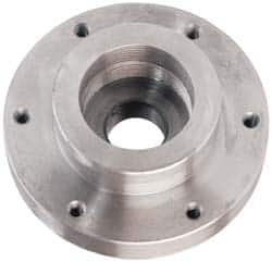 Buck Chuck Company - Adapter Back Plate for 6" Diam Self Centering Lathe Chucks - 2-3/16 - 10 Mount, 2.192" Through Hole Diam, 4.906mm ID, 6-1/2" OD, 0.947" Flange Height, Steel - Strong Tooling